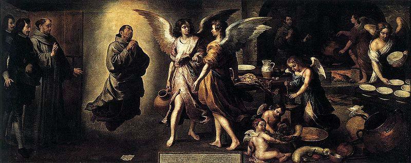 Bartolome Esteban Murillo Angels' Kitchen oil painting image